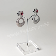 One carat indian jewellery Maroon Zircon Earring