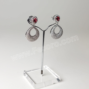 One carat indian jewellery Maroon Zircon Earring