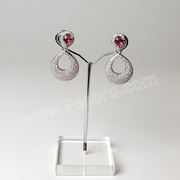 One carat indian jewellery Maroon Zircon Earring