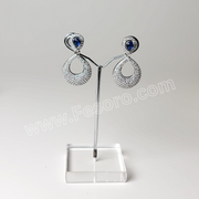 One carat Indian Jewellery Blue Zircon Earring