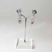 One carat Indian Jewellery light Purple Zircon Earring