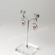 One carat Indian Jewellery Maroon Zircon Earring