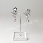 One carat Indian Jewellery Light Pink Zircon Earring