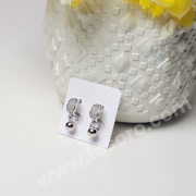 Silver earrings with silver Studs