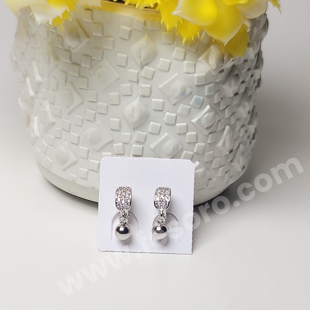 Silver earrings with silver Studs