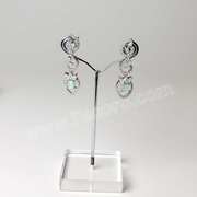 One carat Indian Jewellery Light Green Zircon Earring