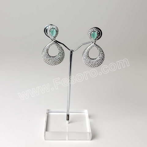 One carat indian jewellery Earrings Green Zircon Earring