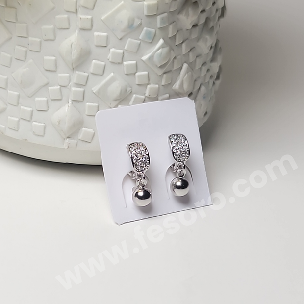 Silver earrings with silver Studs