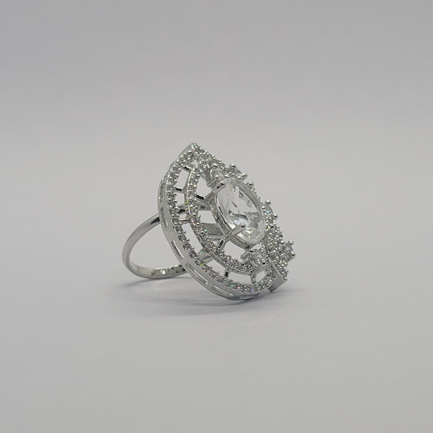 White Diamond special wedding one carat Indian ring