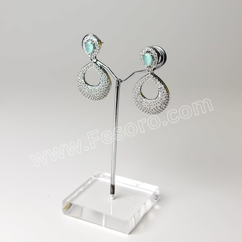 One carat indian jewellery Earrings Green Zircon Earring