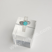 Turquoise Ring in Silver Color AD