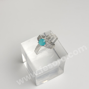 Turquoise Ring in Silver Color AD