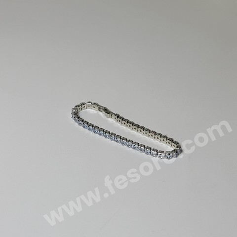 Silver Color Bracelet with AD zircon