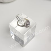 White zircon stone Ring with round AD
