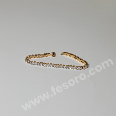 Silver Color Bracelet with AD zircon