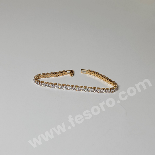 Silver Color Bracelet with AD zircon